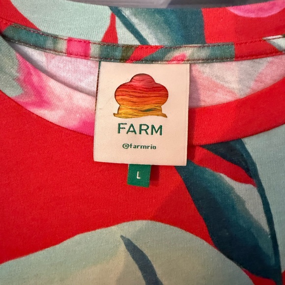 FARM Rio Red and Green Tropical Mini Dress - Picture 2 of 3